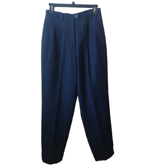 The Eagle's Eye Vintage Navy Wool Pants Preloved Women's Size 12 - Picture 1 of 10